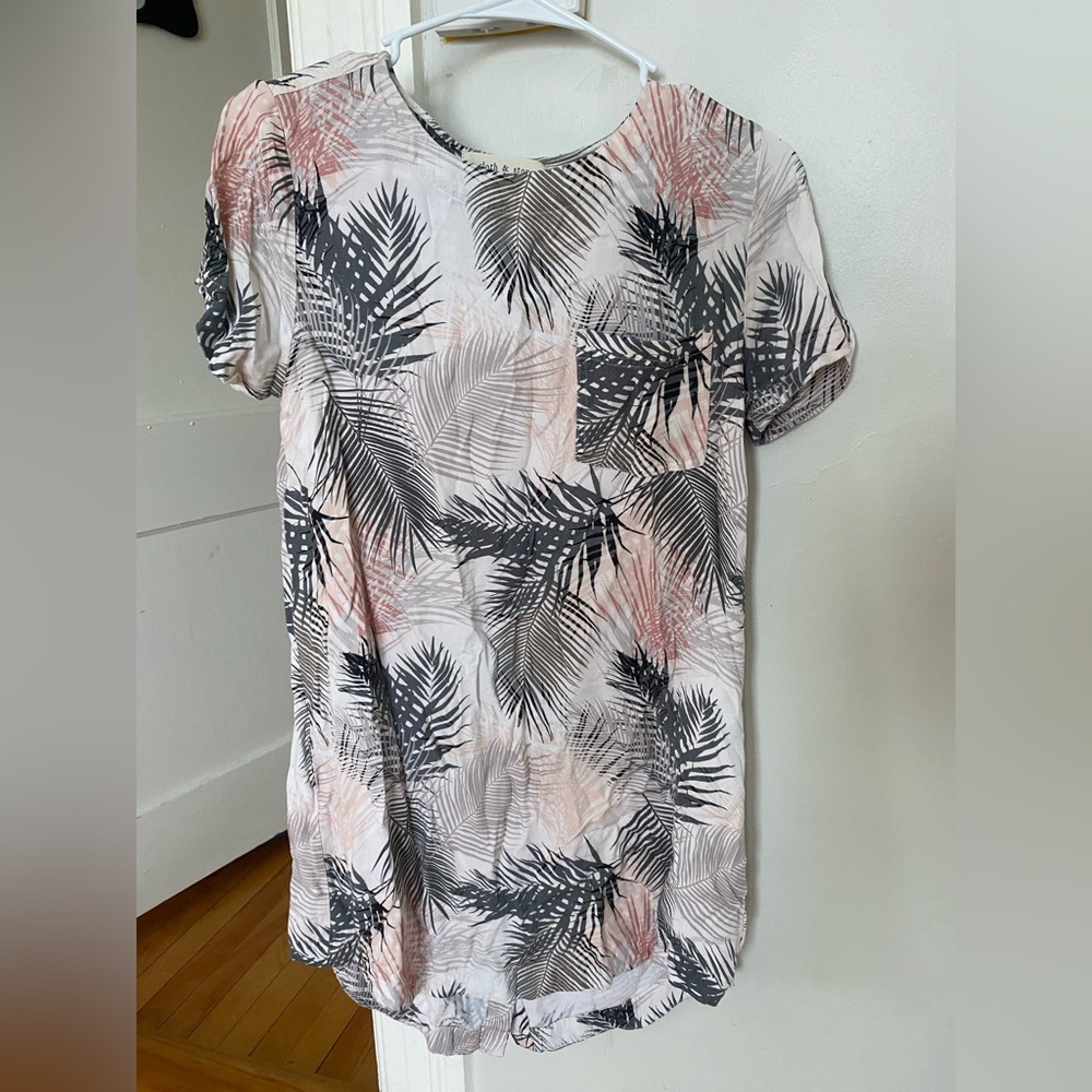 Cloth & Stone Tropical Leaf Dress